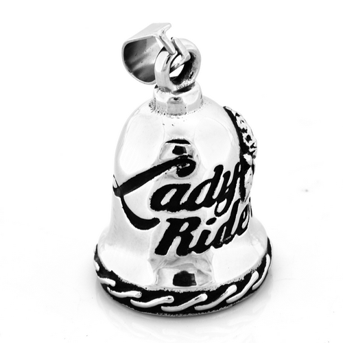 FSP17W87 rose lady rider bell biker Pendant